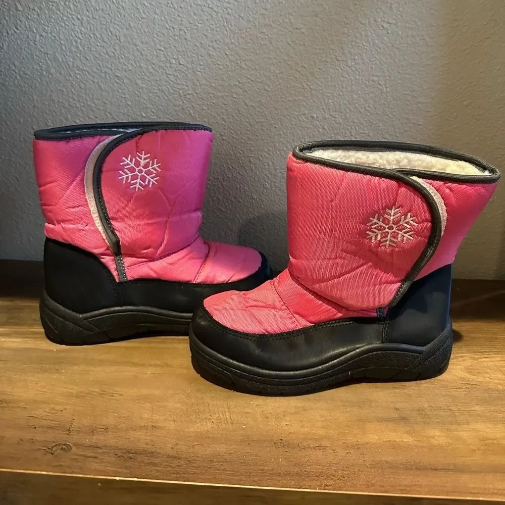 NWOT Big 5 Pink & Black Snow Toddler Girl Boot Size 3